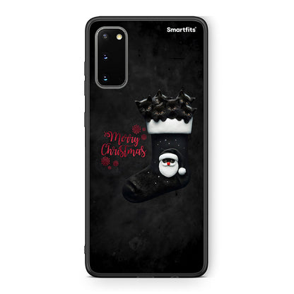 Samsung S20 Merry Cat Christmas θήκη από τη Smartfits με σχέδιο στο πίσω μέρος και μαύρο περίβλημα | Smartphone case with colorful back and black bezels by Smartfits