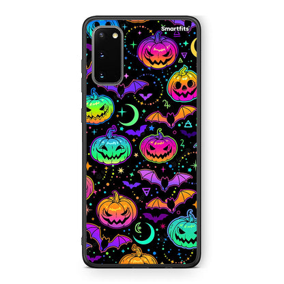 Samsung S20 Neon Halloween θήκη από τη Smartfits με σχέδιο στο πίσω μέρος και μαύρο περίβλημα | Smartphone case with colorful back and black bezels by Smartfits