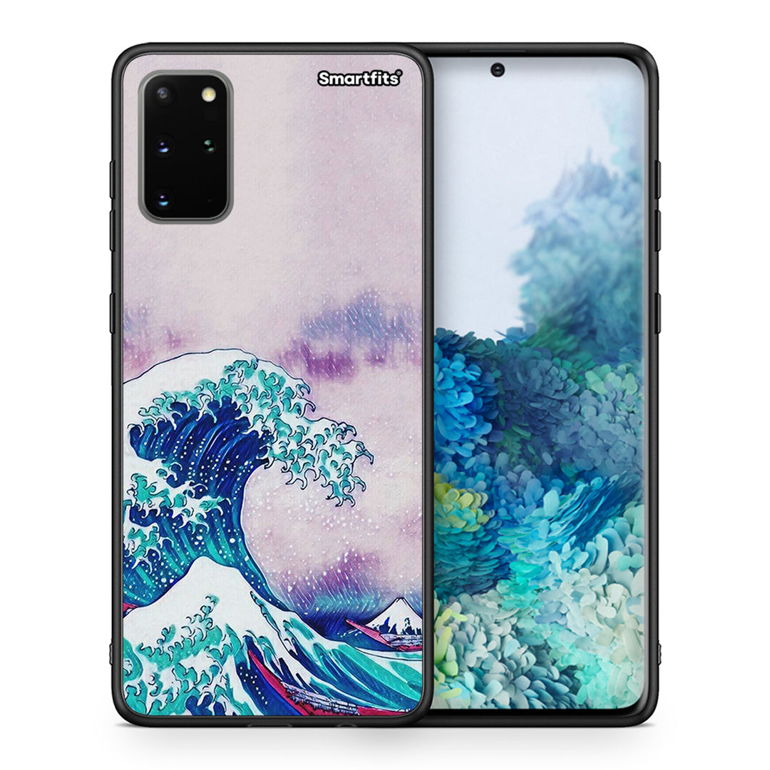 Θήκη Samsung S20 Plus Blue Waves από τη Smartfits με σχέδιο στο πίσω μέρος και μαύρο περίβλημα | Samsung S20 Plus Blue Waves case with colorful back and black bezels