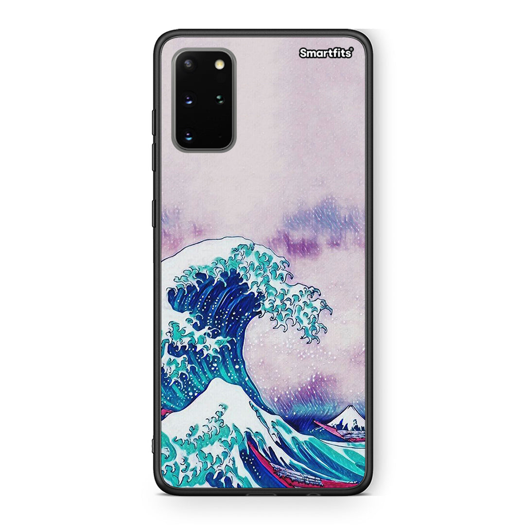 Samsung S20 Plus Blue Waves θήκη από τη Smartfits με σχέδιο στο πίσω μέρος και μαύρο περίβλημα | Smartphone case with colorful back and black bezels by Smartfits