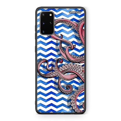 Samsung S20 Plus Chevron Devilfish θήκη από τη Smartfits με σχέδιο στο πίσω μέρος και μαύρο περίβλημα | Smartphone case with colorful back and black bezels by Smartfits
