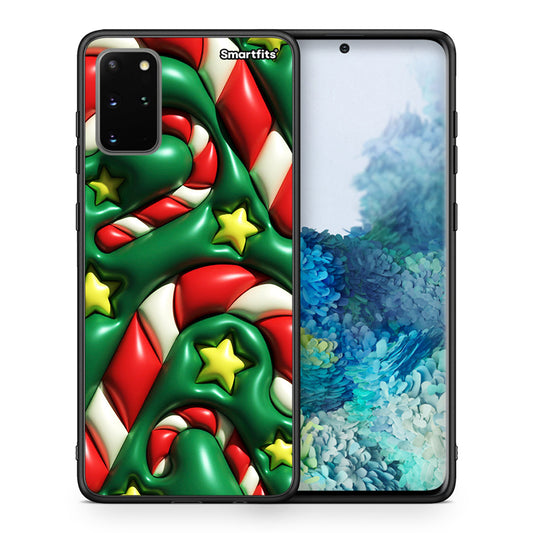 Θήκη Samsung S20 Plus Christmas Bubbles από τη Smartfits με σχέδιο στο πίσω μέρος και μαύρο περίβλημα | Samsung S20 Plus Christmas Bubbles case with colorful back and black bezels