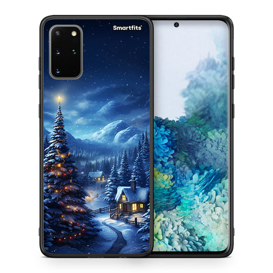 Θήκη Samsung S20 Plus Christmas Scenery από τη Smartfits με σχέδιο στο πίσω μέρος και μαύρο περίβλημα | Samsung S20 Plus Christmas Scenery case with colorful back and black bezels