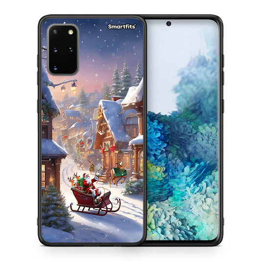 Θήκη Samsung S20 Plus Christmas Snow από τη Smartfits με σχέδιο στο πίσω μέρος και μαύρο περίβλημα | Samsung S20 Plus Christmas Snow case with colorful back and black bezels