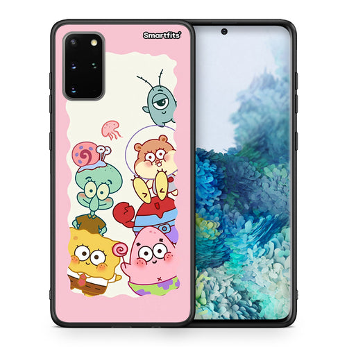 Θήκη Samsung S20 Plus Cute Companion από τη Smartfits με σχέδιο στο πίσω μέρος και μαύρο περίβλημα | Samsung S20 Plus Cute Companion case with colorful back and black bezels