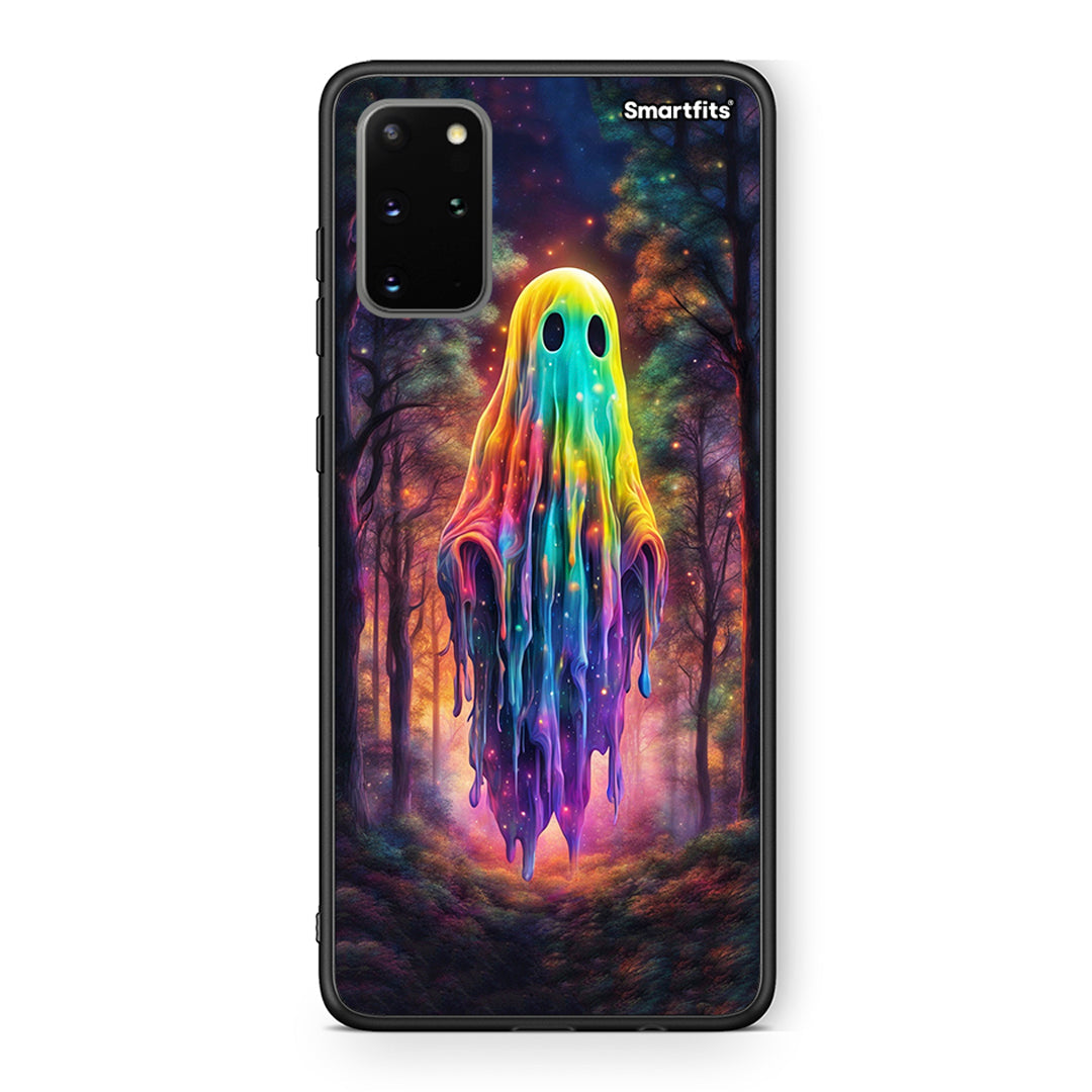 Samsung S20 Plus Halloween Ghost θήκη από τη Smartfits με σχέδιο στο πίσω μέρος και μαύρο περίβλημα | Smartphone case with colorful back and black bezels by Smartfits