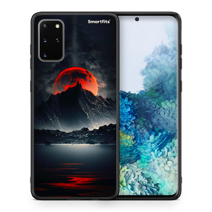 Θήκη Samsung S20 Plus Red Full Moon από τη Smartfits με σχέδιο στο πίσω μέρος και μαύρο περίβλημα | Samsung S20 Plus Red Full Moon case with colorful back and black bezels