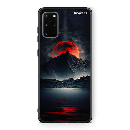 Samsung S20 Plus Red Full Moon θήκη από τη Smartfits με σχέδιο στο πίσω μέρος και μαύρο περίβλημα | Smartphone case with colorful back and black bezels by Smartfits