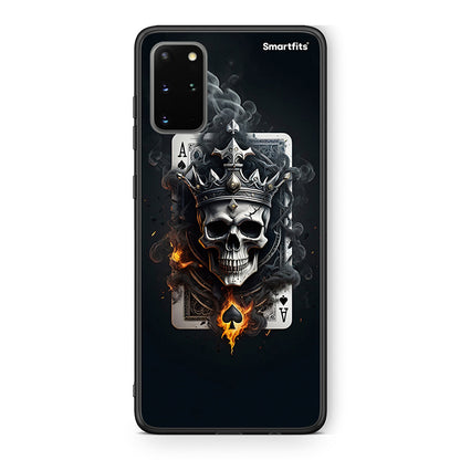 Samsung S20 Plus Skull King Ace θήκη από τη Smartfits με σχέδιο στο πίσω μέρος και μαύρο περίβλημα | Smartphone case with colorful back and black bezels by Smartfits