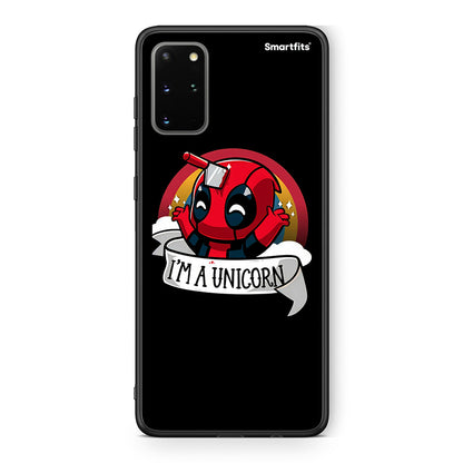Samsung S20 Plus Unicorn Deadpool θήκη από τη Smartfits με σχέδιο στο πίσω μέρος και μαύρο περίβλημα | Smartphone case with colorful back and black bezels by Smartfits