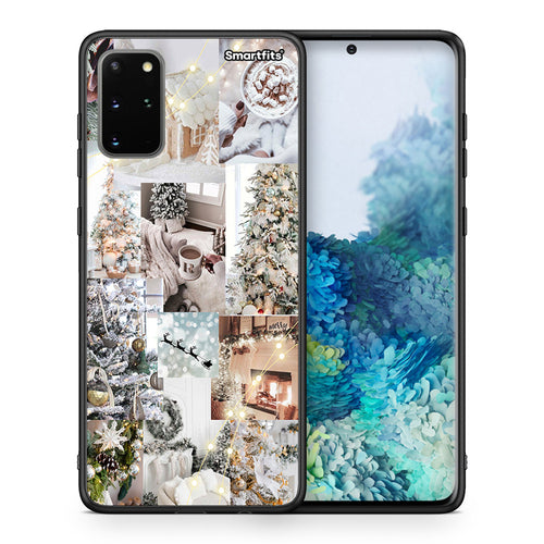 Θήκη Samsung S20 Plus White Christmas από τη Smartfits με σχέδιο στο πίσω μέρος και μαύρο περίβλημα | Samsung S20 Plus White Christmas case with colorful back and black bezels