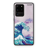Thumbnail for Samsung S20 Ultra Blue Waves θήκη από τη Smartfits με σχέδιο στο πίσω μέρος και μαύρο περίβλημα | Smartphone case with colorful back and black bezels by Smartfits