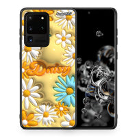 Thumbnail for Θήκη Samsung S20 Ultra Bubble Daisies από τη Smartfits με σχέδιο στο πίσω μέρος και μαύρο περίβλημα | Samsung S20 Ultra Bubble Daisies case with colorful back and black bezels