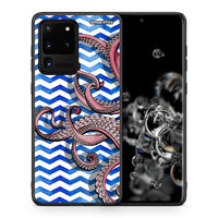 Thumbnail for Θήκη Samsung S20 Ultra Chevron Devilfish από τη Smartfits με σχέδιο στο πίσω μέρος και μαύρο περίβλημα | Samsung S20 Ultra Chevron Devilfish case with colorful back and black bezels