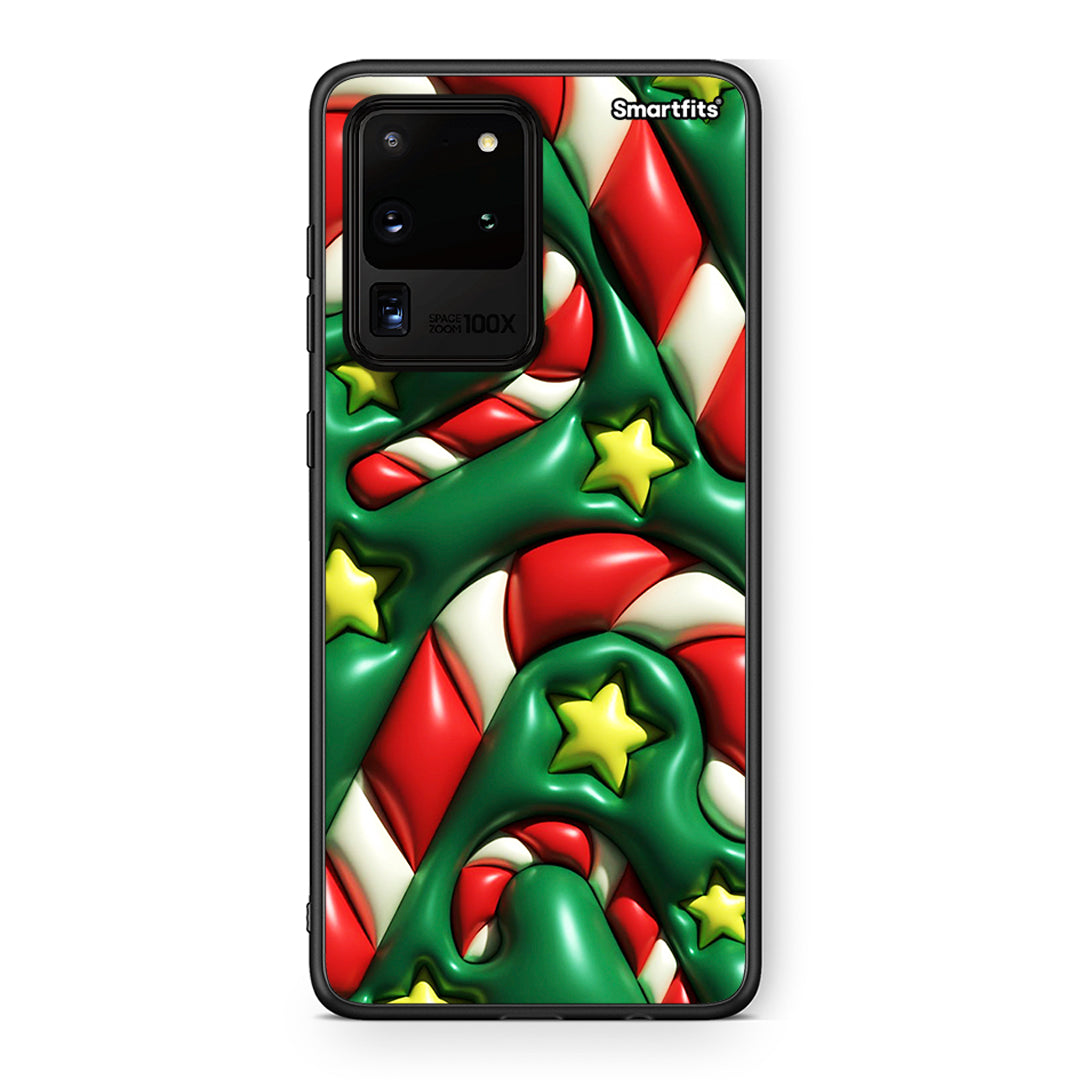 Samsung S20 Ultra Christmas Bubbles θήκη από τη Smartfits με σχέδιο στο πίσω μέρος και μαύρο περίβλημα | Smartphone case with colorful back and black bezels by Smartfits