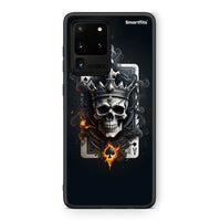 Thumbnail for Samsung S20 Ultra Skull King Ace θήκη από τη Smartfits με σχέδιο στο πίσω μέρος και μαύρο περίβλημα | Smartphone case with colorful back and black bezels by Smartfits