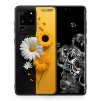 Thumbnail for Θήκη Samsung S20 Ultra Yellow Daisies από τη Smartfits με σχέδιο στο πίσω μέρος και μαύρο περίβλημα | Samsung S20 Ultra Yellow Daisies case with colorful back and black bezels