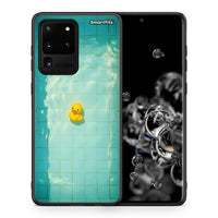 Thumbnail for Θήκη Samsung S20 Ultra Yellow Duck από τη Smartfits με σχέδιο στο πίσω μέρος και μαύρο περίβλημα | Samsung S20 Ultra Yellow Duck case with colorful back and black bezels