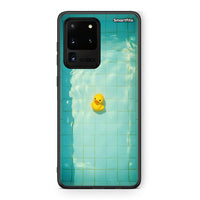 Thumbnail for Samsung S20 Ultra Yellow Duck θήκη από τη Smartfits με σχέδιο στο πίσω μέρος και μαύρο περίβλημα | Smartphone case with colorful back and black bezels by Smartfits
