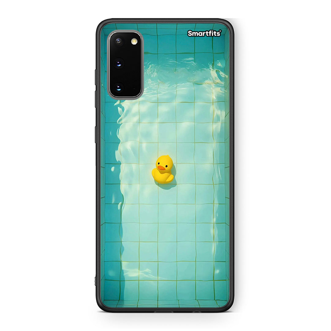 Samsung S20 Yellow Duck θήκη από τη Smartfits με σχέδιο στο πίσω μέρος και μαύρο περίβλημα | Smartphone case with colorful back and black bezels by Smartfits