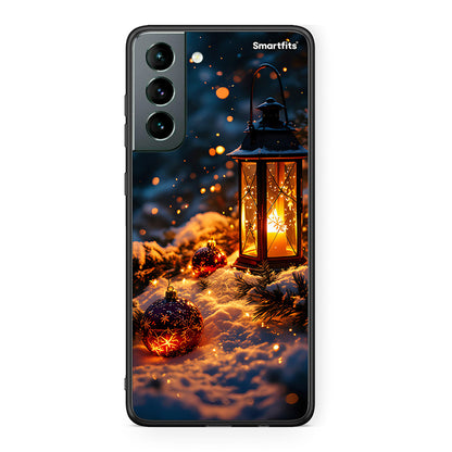 Samsung S21 Christmas Ornaments θήκη από τη Smartfits με σχέδιο στο πίσω μέρος και μαύρο περίβλημα | Smartphone case with colorful back and black bezels by Smartfits