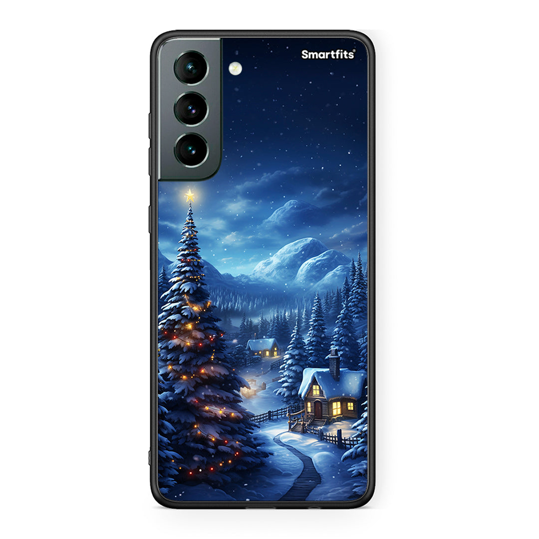 Samsung S21 Christmas Scenery θήκη από τη Smartfits με σχέδιο στο πίσω μέρος και μαύρο περίβλημα | Smartphone case with colorful back and black bezels by Smartfits