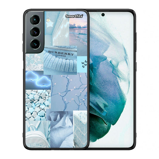 Θήκη Samsung S21 Ciel Aesthetic Collage από τη Smartfits με σχέδιο στο πίσω μέρος και μαύρο περίβλημα | Samsung S21 Ciel Aesthetic Collage case with colorful back and black bezels