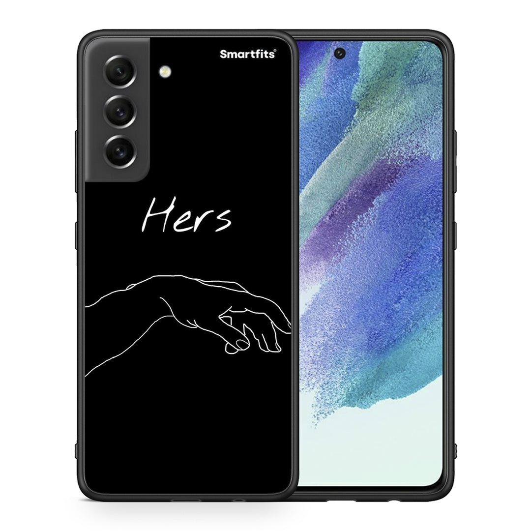 Θήκη Αγίου Βαλεντίνου Samsung S21 FE Aeshetic Love 1 από τη Smartfits με σχέδιο στο πίσω μέρος και μαύρο περίβλημα | Samsung S21 FE Aeshetic Love 1 case with colorful back and black bezels