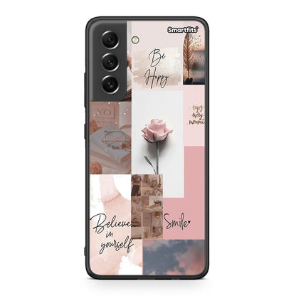 Samsung S21 FE Aesthetic Collage θήκη από τη Smartfits με σχέδιο στο πίσω μέρος και μαύρο περίβλημα | Smartphone case with colorful back and black bezels by Smartfits