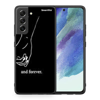 Thumbnail for Θήκη Αγίου Βαλεντίνου Samsung S21 FE Always & Forever 2 από τη Smartfits με σχέδιο στο πίσω μέρος και μαύρο περίβλημα | Samsung S21 FE Always & Forever 2 case with colorful back and black bezels