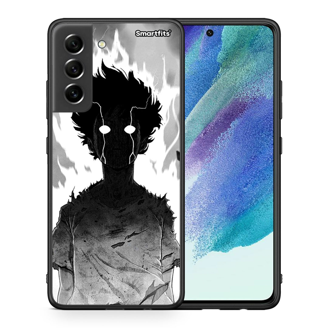 Θήκη Samsung S21 FE Anime Boy από τη Smartfits με σχέδιο στο πίσω μέρος και μαύρο περίβλημα | Samsung S21 FE Anime Boy case with colorful back and black bezels