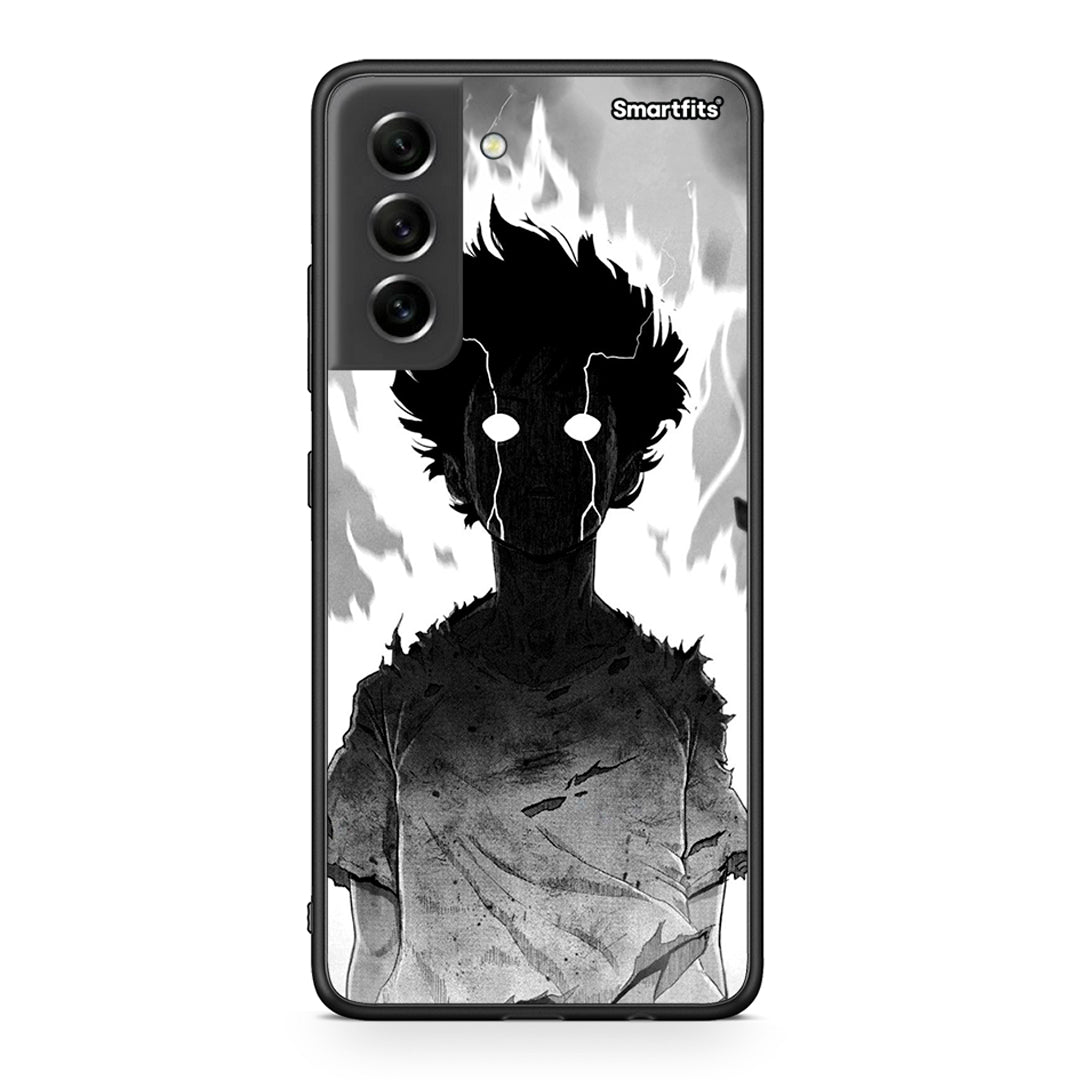 Samsung S21 FE Anime Boy Θήκη από τη Smartfits με σχέδιο στο πίσω μέρος και μαύρο περίβλημα | Smartphone case with colorful back and black bezels by Smartfits