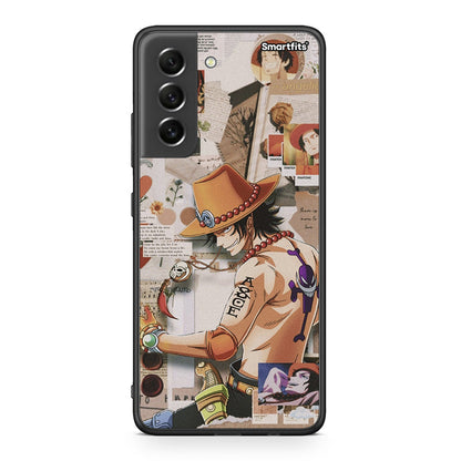 Samsung S21 FE Anime Collage θήκη από τη Smartfits με σχέδιο στο πίσω μέρος και μαύρο περίβλημα | Smartphone case with colorful back and black bezels by Smartfits