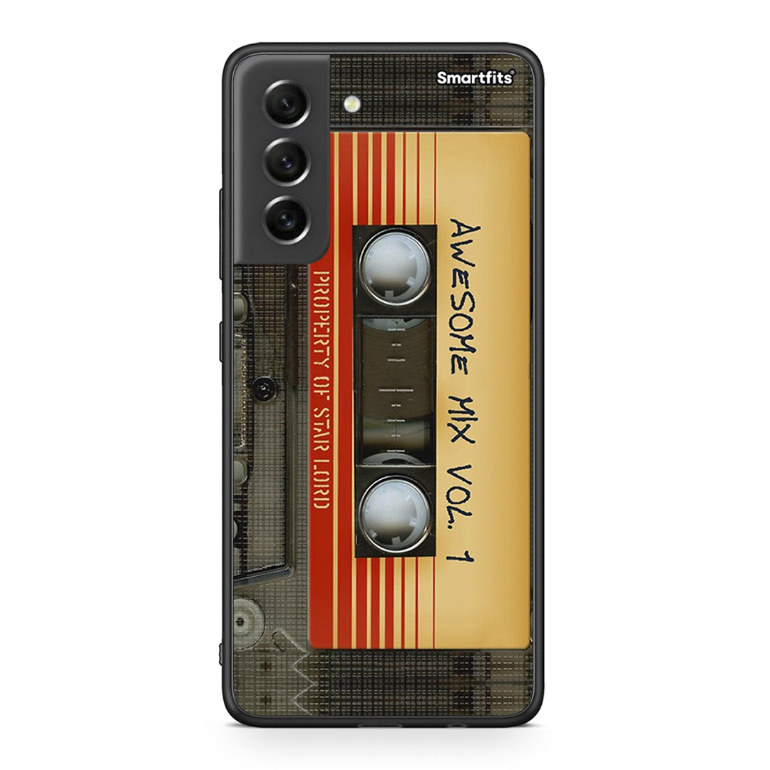 Samsung S21 FE Awesome Mix θήκη από τη Smartfits με σχέδιο στο πίσω μέρος και μαύρο περίβλημα | Smartphone case with colorful back and black bezels by Smartfits