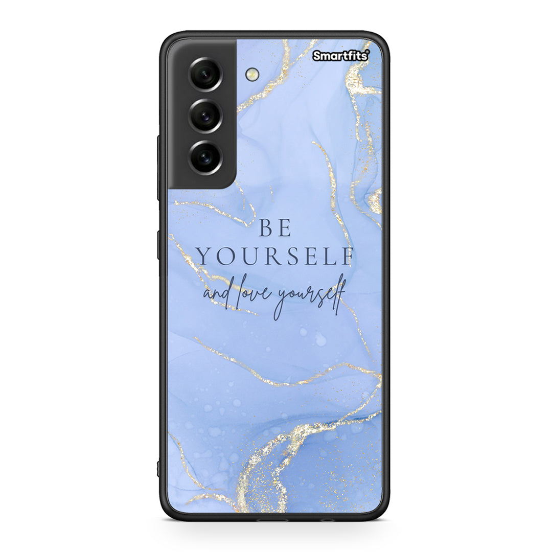 Samsung S21 FE Be Yourself θήκη από τη Smartfits με σχέδιο στο πίσω μέρος και μαύρο περίβλημα | Smartphone case with colorful back and black bezels by Smartfits