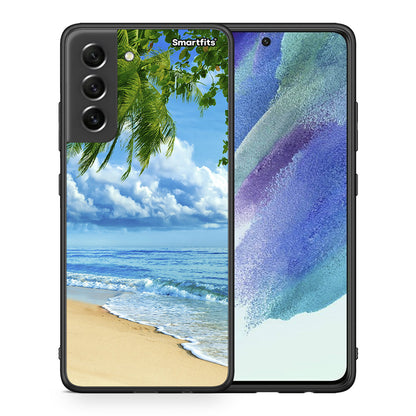 Θήκη Samsung S21 FE Beautiful Beach από τη Smartfits με σχέδιο στο πίσω μέρος και μαύρο περίβλημα | Samsung S21 FE Beautiful Beach case with colorful back and black bezels