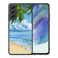 Thumbnail for Θήκη Samsung S21 FE Beautiful Beach από τη Smartfits με σχέδιο στο πίσω μέρος και μαύρο περίβλημα | Samsung S21 FE Beautiful Beach case with colorful back and black bezels