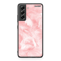 Thumbnail for 33 - Samsung S21 FE Pink Feather Boho case, cover, bumper