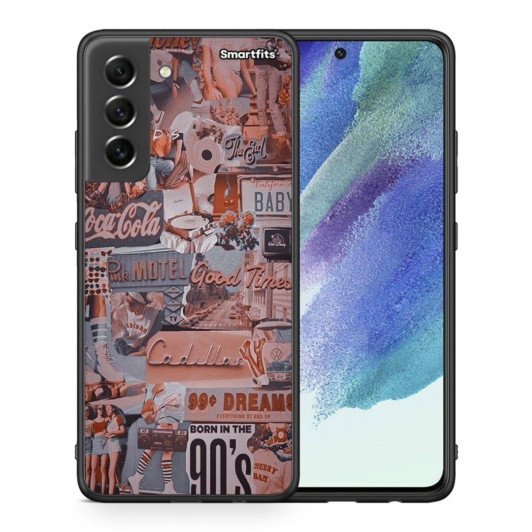 Θήκη Samsung S21 FE Born In 90s από τη Smartfits με σχέδιο στο πίσω μέρος και μαύρο περίβλημα | Samsung S21 FE Born In 90s case with colorful back and black bezels