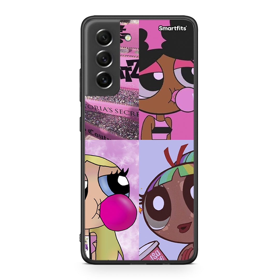 Samsung S21 FE Bubble Girls Θήκη Αγίου Βαλεντίνου από τη Smartfits με σχέδιο στο πίσω μέρος και μαύρο περίβλημα | Smartphone case with colorful back and black bezels by Smartfits