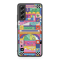 Thumbnail for Samsung S21 FE Bubbles Soap θήκη από τη Smartfits με σχέδιο στο πίσω μέρος και μαύρο περίβλημα | Smartphone case with colorful back and black bezels by Smartfits