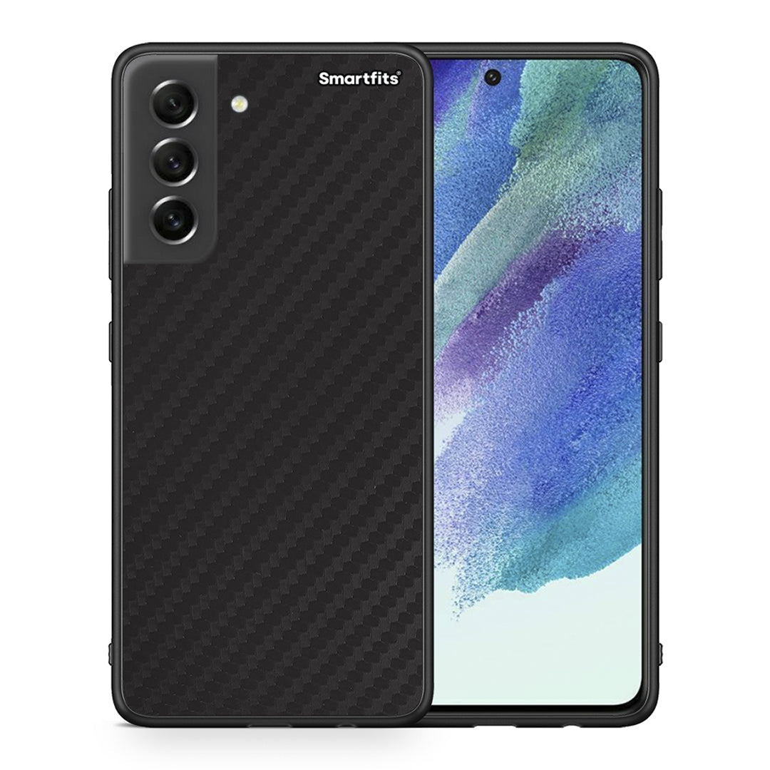 Θήκη Samsung S21 FE Carbon Black από τη Smartfits με σχέδιο στο πίσω μέρος και μαύρο περίβλημα | Samsung S21 FE Carbon Black case with colorful back and black bezels