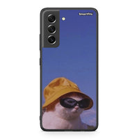 Thumbnail for Samsung S21 FE Cat Diva θήκη από τη Smartfits με σχέδιο στο πίσω μέρος και μαύρο περίβλημα | Smartphone case with colorful back and black bezels by Smartfits
