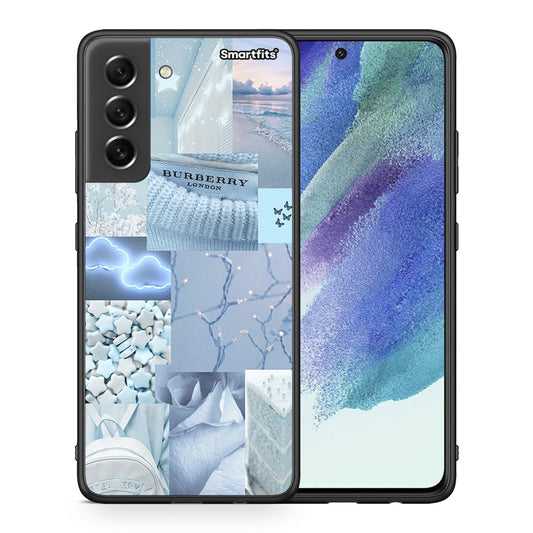 Θήκη Samsung S21 FE Ciel Aesthetic Collage από τη Smartfits με σχέδιο στο πίσω μέρος και μαύρο περίβλημα | Samsung S21 FE Ciel Aesthetic Collage case with colorful back and black bezels