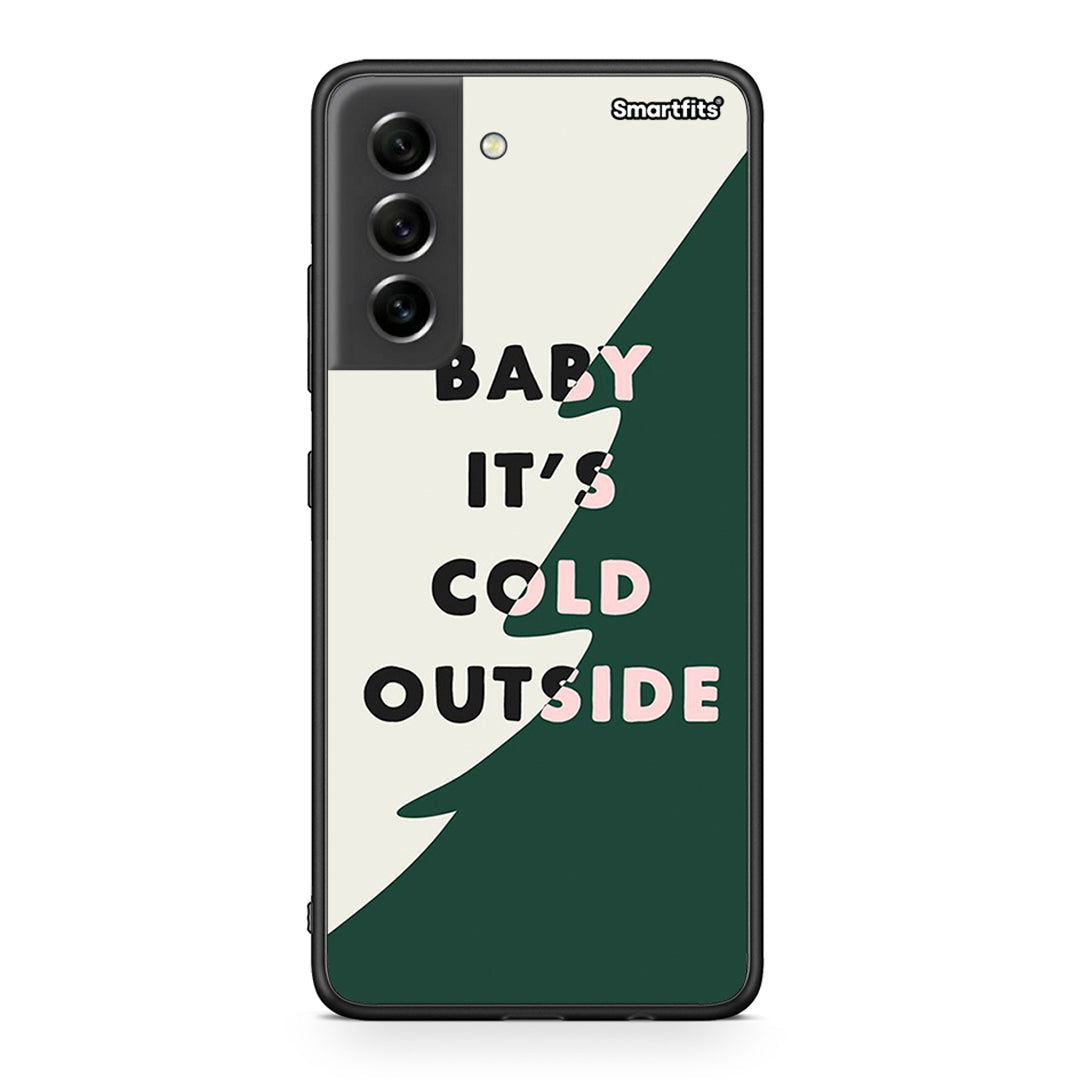 Samsung S21 FE Cold Outside θήκη από τη Smartfits με σχέδιο στο πίσω μέρος και μαύρο περίβλημα | Smartphone case with colorful back and black bezels by Smartfits