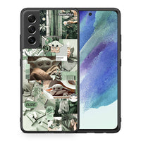Thumbnail for Θήκη Αγίου Βαλεντίνου Samsung S21 FE Collage Dude από τη Smartfits με σχέδιο στο πίσω μέρος και μαύρο περίβλημα | Samsung S21 FE Collage Dude case with colorful back and black bezels