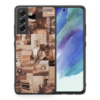 Thumbnail for Θήκη Αγίου Βαλεντίνου Samsung S21 FE Collage You Can από τη Smartfits με σχέδιο στο πίσω μέρος και μαύρο περίβλημα | Samsung S21 FE Collage You Can case with colorful back and black bezels