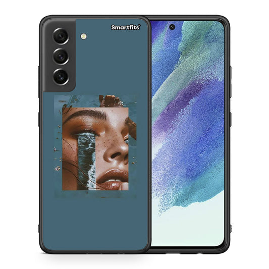 Θήκη Samsung S21 FE Cry An Ocean από τη Smartfits με σχέδιο στο πίσω μέρος και μαύρο περίβλημα | Samsung S21 FE Cry An Ocean case with colorful back and black bezels