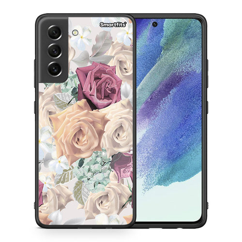 Θήκη Samsung S21 FE Bouquet Floral από τη Smartfits με σχέδιο στο πίσω μέρος και μαύρο περίβλημα | Samsung S21 FE Bouquet Floral case with colorful back and black bezels