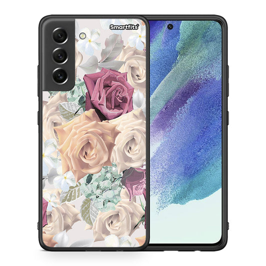 Θήκη Samsung S21 FE Bouquet Floral από τη Smartfits με σχέδιο στο πίσω μέρος και μαύρο περίβλημα | Samsung S21 FE Bouquet Floral case with colorful back and black bezels
